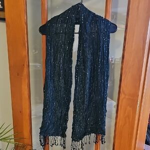Black Sequin Scarf
